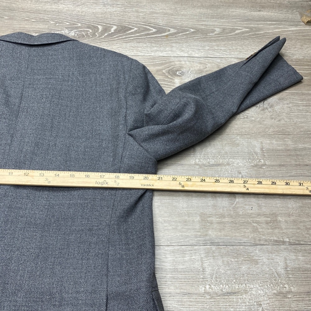 Brooks Brothers Blazer Regent Mens 42R Grey Reda Wool Sport Coat Hopsack Jacket - Picture 8 of 13